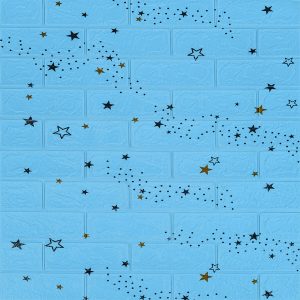 Самоклеюча 3D панель 700х770х3мм Блакитні зірки (321) SW-00001342