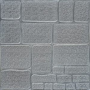 Самоклеюча декоративна 3D панель Камінь срібло 700х700х6мм (153) SW-00000187